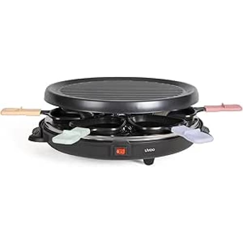 Livoo - Appareil à raclette 6 personnes – 800W plateau grill amovible 29x29 cm accessoires inclus (DOC207P) Livoo - Appareil à raclette 6 personnes – 800W plateau grill amovible 29x29 cm accessoires inclus (DOC207P)
